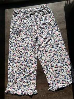 Ralph Lauren Women’s Floral Drawstring Lounge Pants - Pink, Navy & White, soft